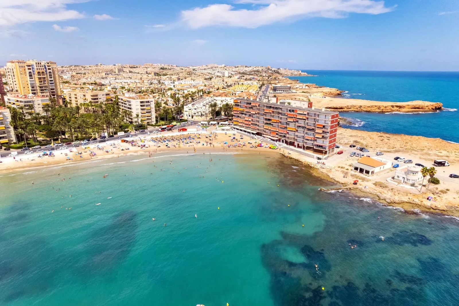 Aerial view of the Mediterranean coast near Alicante