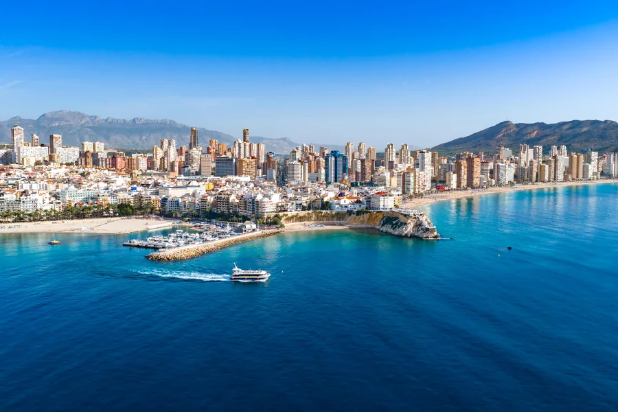 Benidorm beach and skyline
